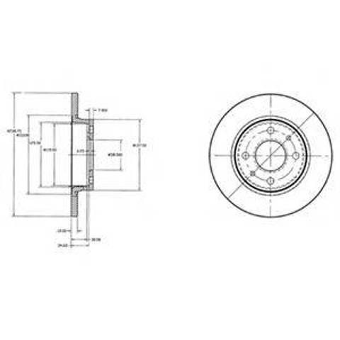 Диск тормозной передний BG2466 DELPHI