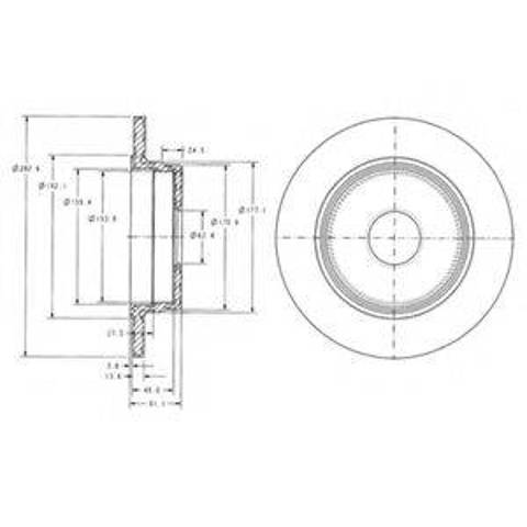 Тормозной диск BG2510 DELPHI