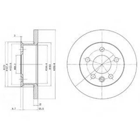 Тормоз дисковый передний BG2716 DELPHI