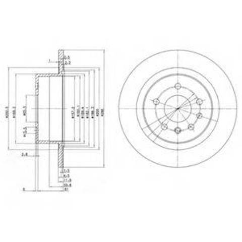 Тормозные диски BG2986 DELPHI