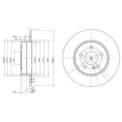 Задний тормозной диск BG3239C DELPHI