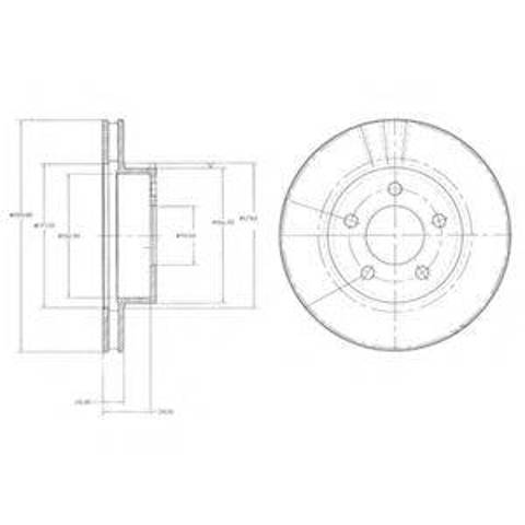 Тормоз дисковый передний BG3546 DELPHI