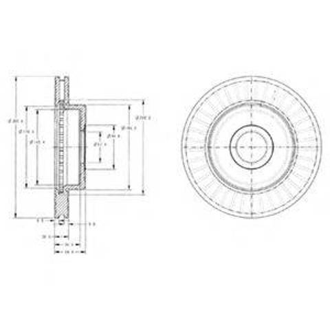Тормоз дисковый передний BG3659 DELPHI