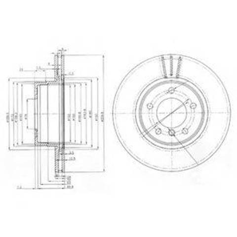 Диск тормозной передний BG3870 DELPHI