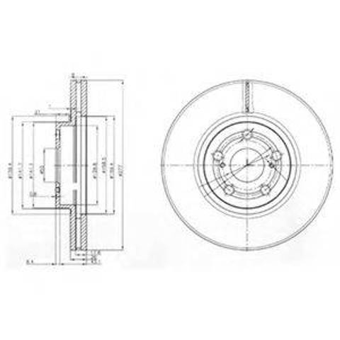 Передний тормозной диск BG3913 DELPHI