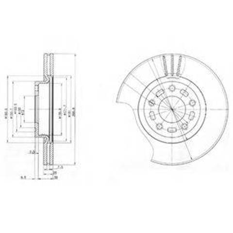Тормоз дисковый передний BG3928 DELPHI