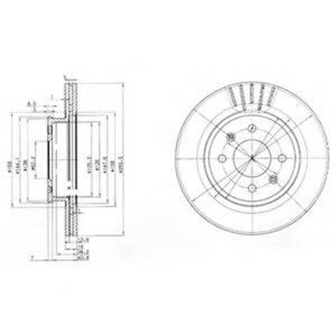 Передний тормозной диск BG3934 DELPHI