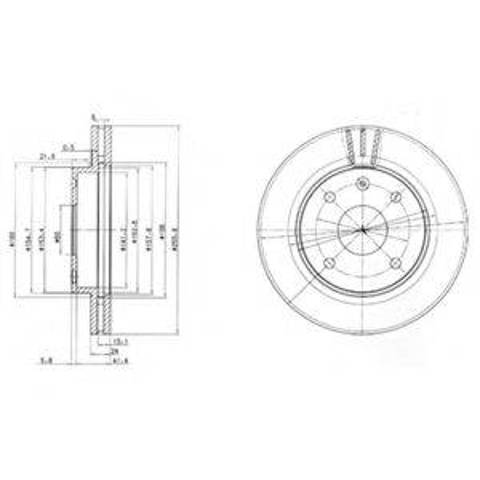 Диск тормозной передний BG4003 DELPHI