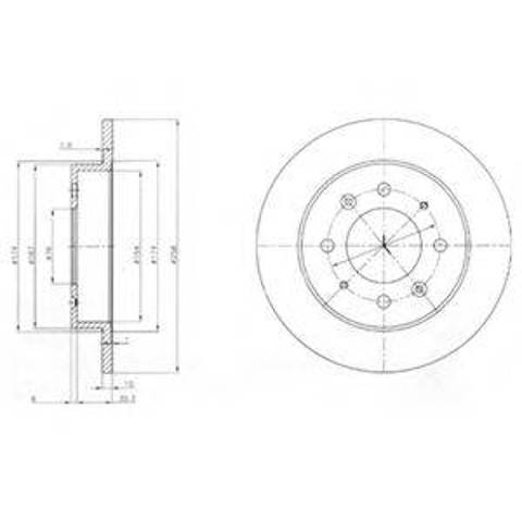 Задний дисковый тормоз BG4017 DELPHI
