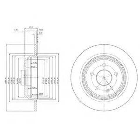Задний дисковый тормоз BG4063C DELPHI