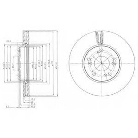 Диск тормозной передний BG4119 DELPHI