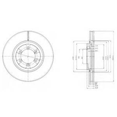 Тормоз дисковый передний BG4133 DELPHI