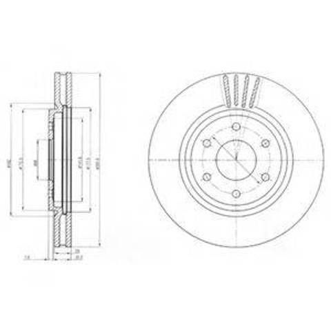 Тормоз дисковый передний BG4205 DELPHI
