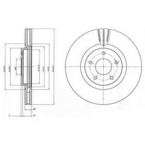 Передний тормозной диск BG4231C DELPHI