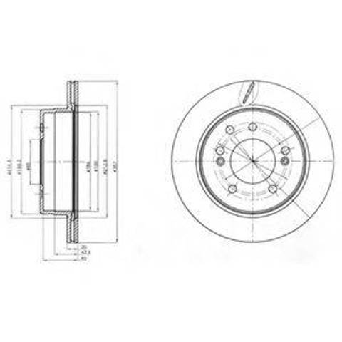 Тормозные диски BG4273 DELPHI