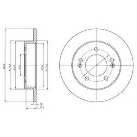 Дисковый тормоз BG4310 DELPHI