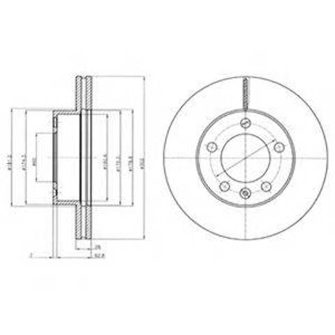 Тормоз дисковый передний BG4328 DELPHI