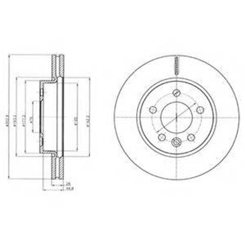 Тормоз дисковый передний BG4343C DELPHI