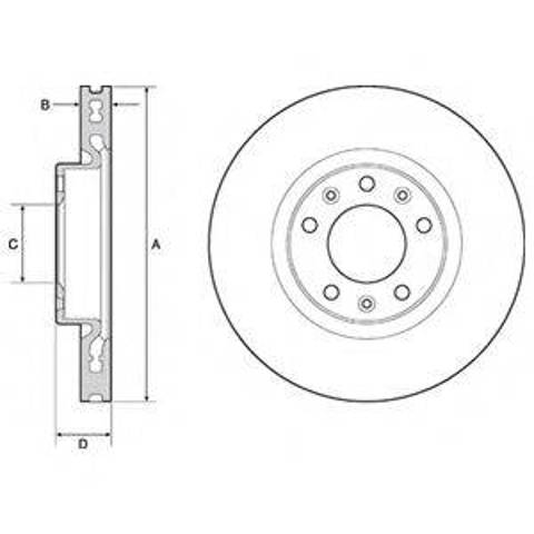 Передний тормозной диск BG4669C DELPHI