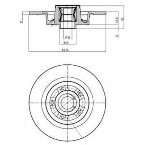Диск тормозной задний BG9026RS DELPHI