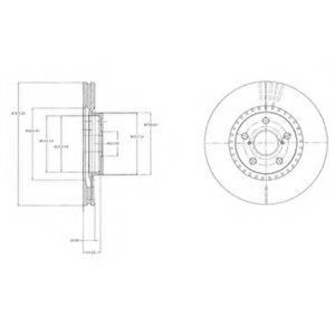 Диск тормозной передний BG9074 DELPHI