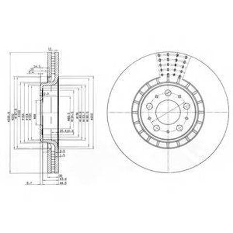 Передний тормозной диск BG9783C DELPHI