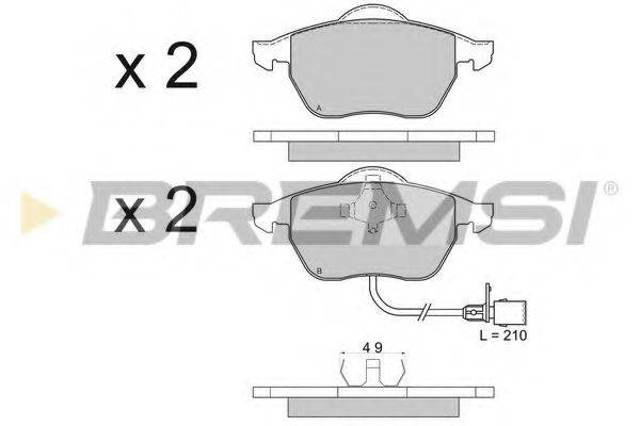 Колодки тормозные BP2516 BREMSI
