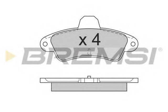 Комплект задних колодок BP2562 BREMSI