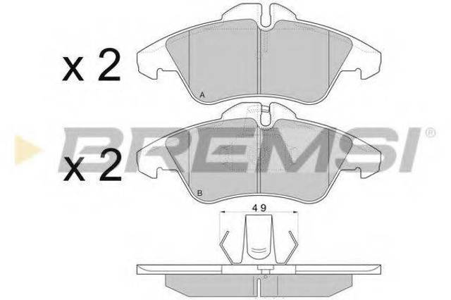 Колодки тормозные BP2687 BREMSI