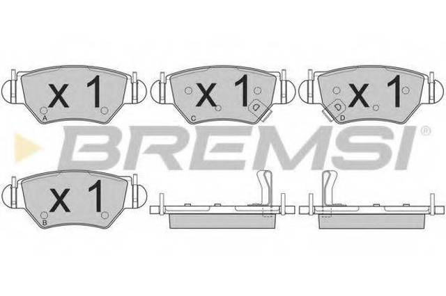 Колодки тормозные дисковые комплект BP2812 BREMSI