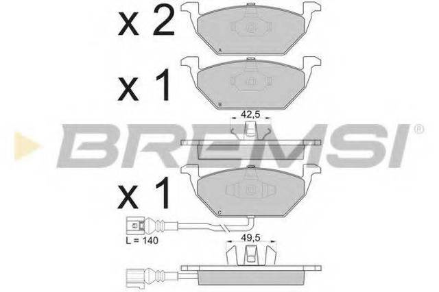 Колодки BP2848 BREMSI