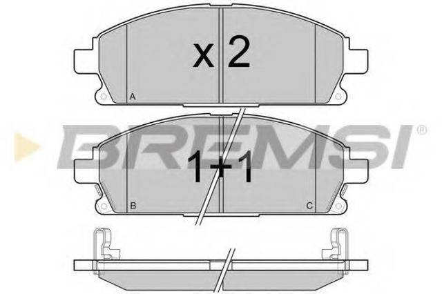 Колодки тормозные BP2968 BREMSI