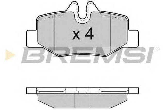 Колодки тормозные дисковые комплект BP3101 BREMSI