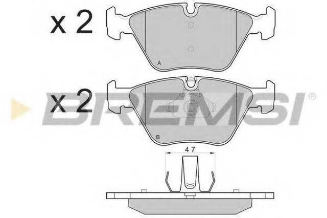 Колодки передние BP3135 BREMSI