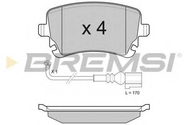 Колодки тормозные дисковые комплект BP3140 BREMSI