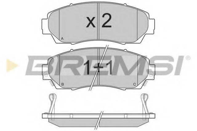 Колодки BP3258 BREMSI