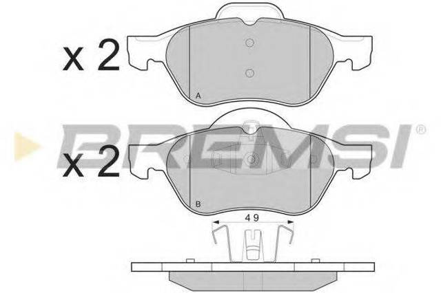 Колодки передние BP3264 BREMSI