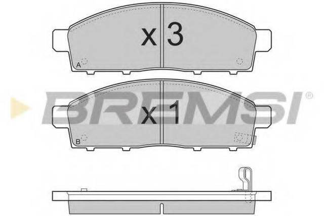 Колодки тормозные BP3296 BREMSI