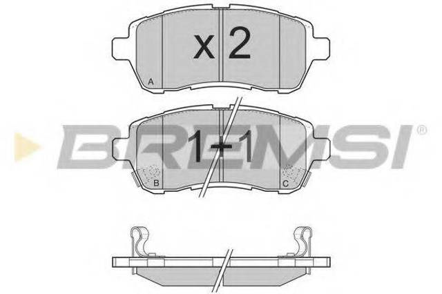 Колодки тормозные BP3316 BREMSI