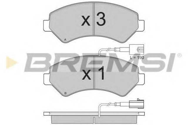 Колодки передние BP3323 BREMSI