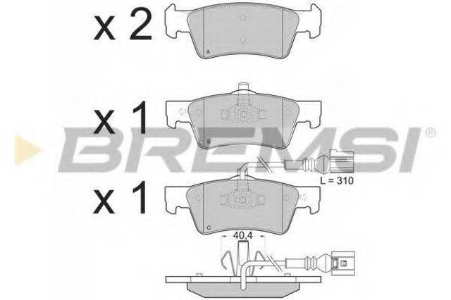 Задние тормозные колодки BP3372 BREMSI