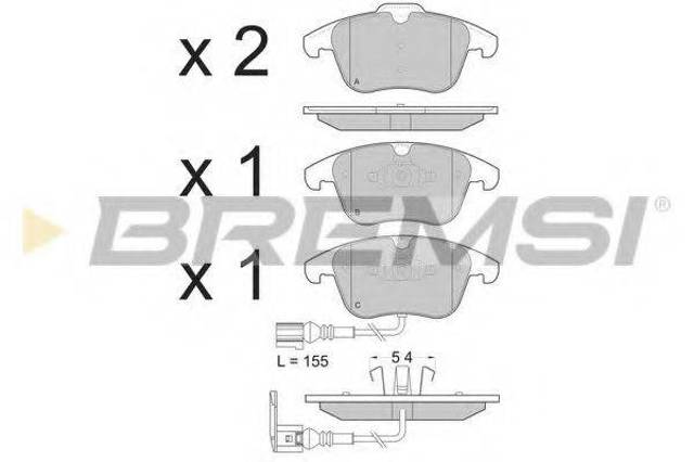 Передние тормозные колодки BP3394 BREMSI