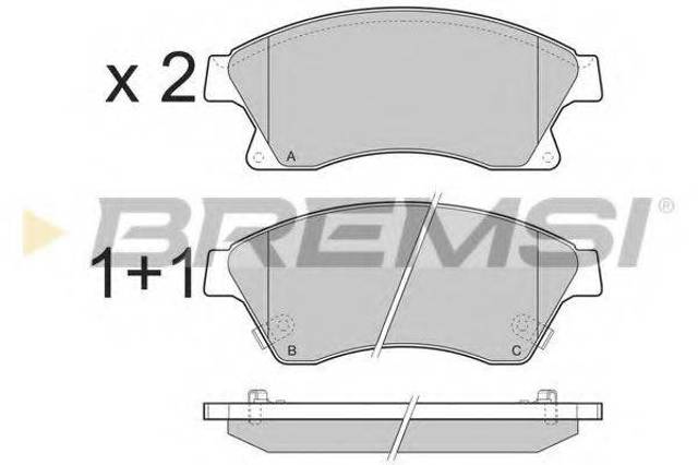 Тормозные колодки BP3404 BREMSI