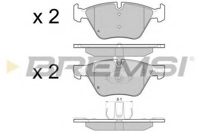 Колодки тормозные BP3447 BREMSI