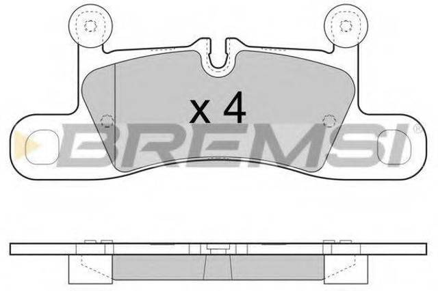 Колодки тормозные задние, дисковые BP3459 BREMSI