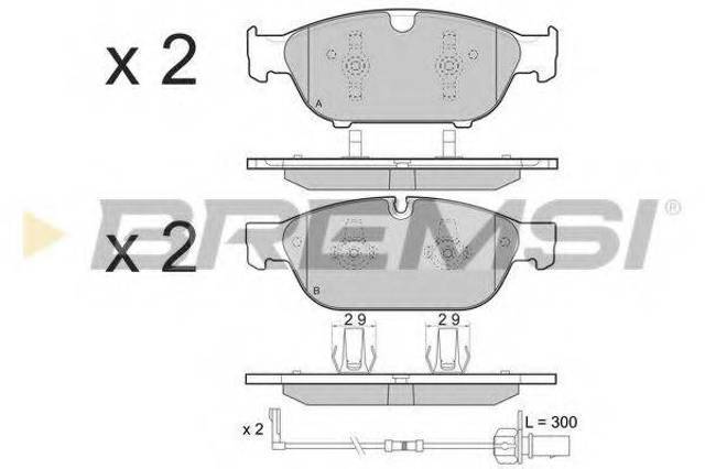 Тормозные колодки BP3476 BREMSI