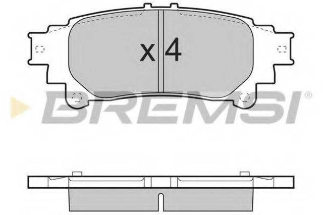 Колодки тормозные задние, дисковые BP3482 BREMSI