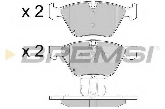 Колодки передние BP3488 BREMSI