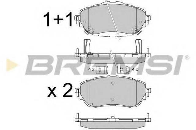 Колодки BP3537 BREMSI