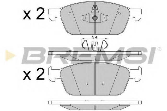 Колодки тормозные передние дисковые BP3546 BREMSI